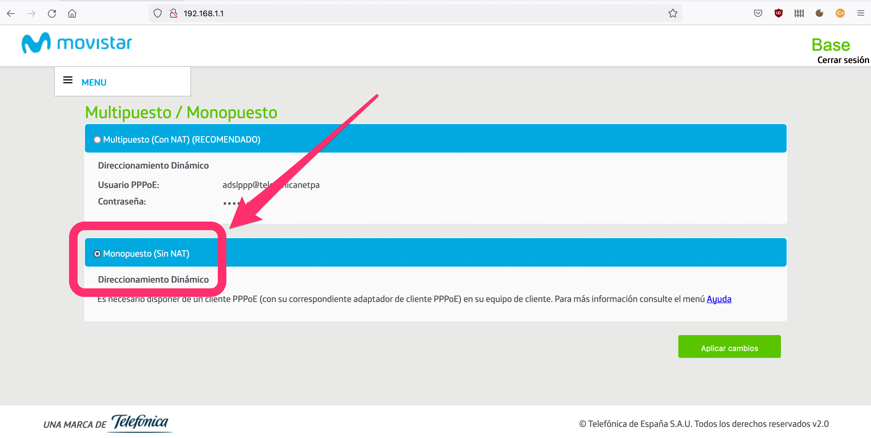 Poner el HGU de Movistar en modo bridge para conectar tu router neutro ...